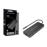 Conceptronic donn15g Stacja dokująca 12 w 1, USB 3.2 gen 1, type-c, 100 w, hdmi, vga, (micro)sd