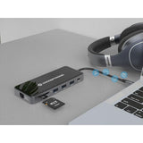 Conceptronic donn15g Stacja dokująca 12 w 1, USB 3.2 gen 1, type-c, 100 w, hdmi, vga, (micro)sd
