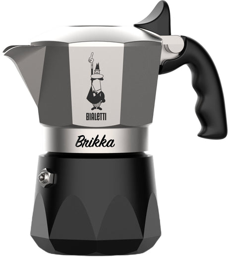 Bialetti brikka Revolution 2 filiżanki – dzbanek do espresso z pianką – aluminiowy dzbanek do moki – do autentycznego włoskiego espresso