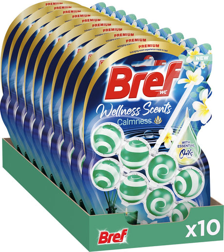 Bref - zapachy wellness - spokój - kostka toaletowa - relaksujące doznania zapachowe - opakowanie wartościowe - 10 x 2 sztuki