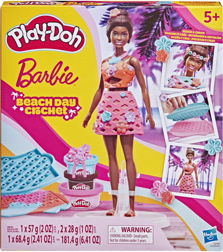 Play-doh barbie strand dag - 3 kleipotjes