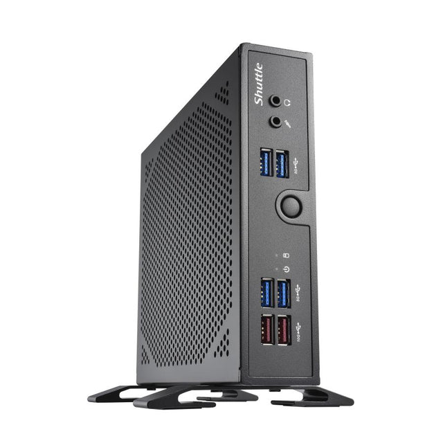Shuttle ds50u xpc slim barebone pc, intel celeron 7305, ddr5, 2,5 gbit + 1 gbit, bez wentylatora, 24 7, 90 w
