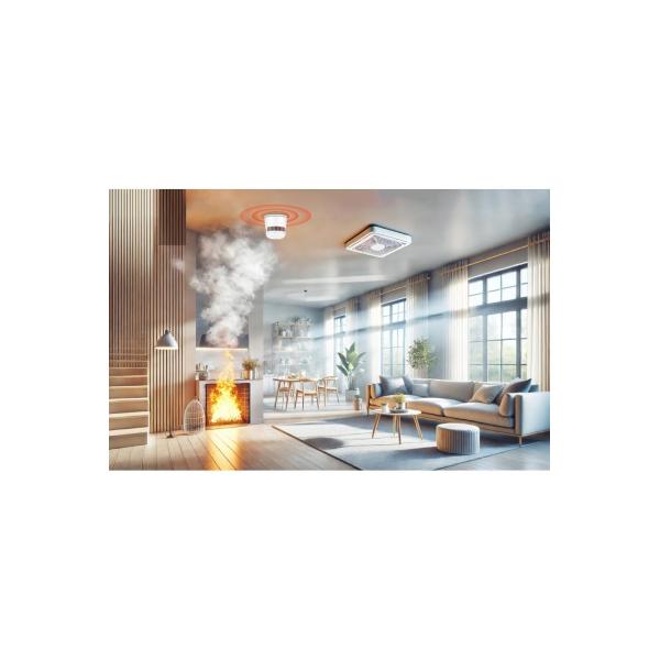 Woox r7305 inteligentny czujnik dymu zigbee, zigbee, asystent Google, ip20, biały
