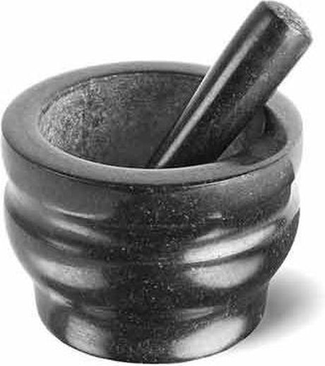 Moździerz murarski Cole z tłuczkiem - granit - średnica 14 cm - wytrzymały - do ziół, pesto przyprawowych