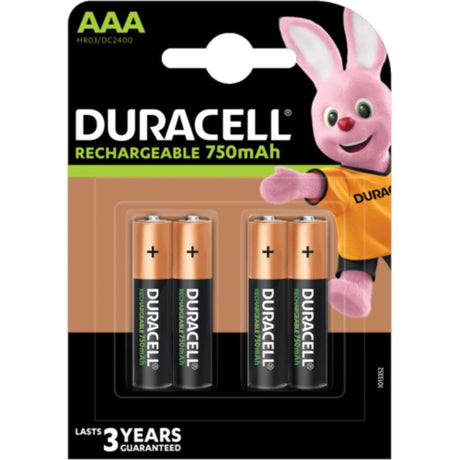 Akumulatory Duracell 4x aaa dx2400 hr03 900 mah 1,2 V, wstępnie naładowane