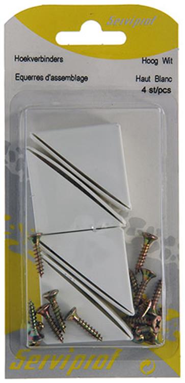 Mack 1013643 - 4 corner connectors high white | 5 sztuk