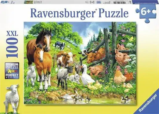 Puzzle Ravensburger spotkanie zwierząt - układanka - 100 elementów