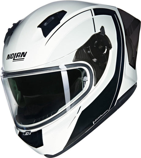 Kask integralny Nolan n60-6 sport mesmerico 341 biały czarny metalowy - rozmiar s - kask