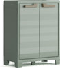 Keter planet outdoor opbergkast laag - 1 plank - 44x80x100cm - lichtgrijs zwart