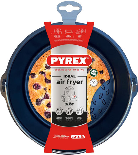 Frytkownica powietrzna Pyrex, okrągła, płaska, okrągła, 20x19x7,5cm