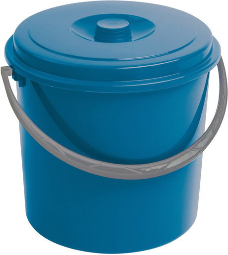 Curver - wiadro z pokrywką 10l - wygodny uchwyt - niebieski, 235232