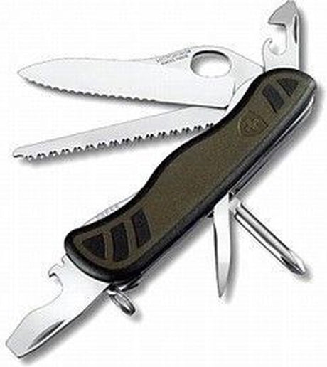 Nóż kieszonkowy Victorinox Soldier 10 funkcji, stal nierdzewna, zielony