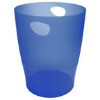 Prullenbak exacompta ecobin oceaanblauw, transparant 15 l