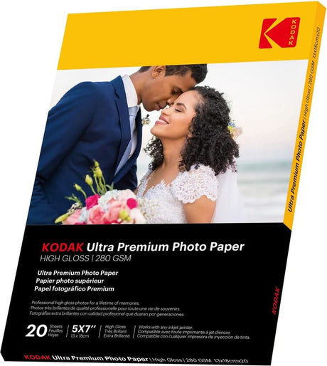 Kodak - 20 arkuszy papieru fotograficznego 280 g m², błyszczący, format 13 x 18 cm, druk atramentowy - 9891175