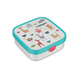 Mepal pojemnik na lunch bento duży kampus - 1,25 l - w tym 2 wyjmowane, szczelne pojemniki na bento widelec - przyjaciele zwierząt