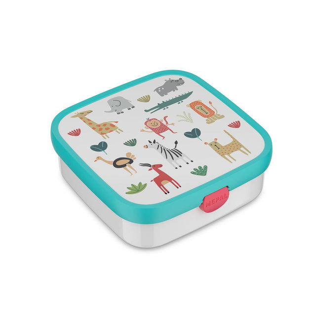 Mepal pojemnik na lunch bento duży kampus - 1,25 l - w tym 2 wyjmowane, szczelne pojemniki na bento widelec - przyjaciele zwierząt