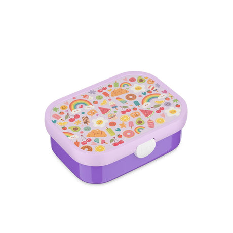 Mepal lunch box kampus - 750 ml - pudełko na lunch z przegródkami dla dzieci - odpowiednie na 4 kanapki - festiwal jedzenia