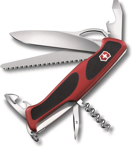 Nóż kieszonkowy Victorinox Victorinos Rangegrip 79 12 funkcji, czerwony, czarny