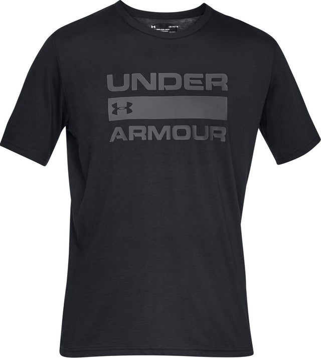 Under armour ua team issue wordmark ss heren sportshirt - zwart s