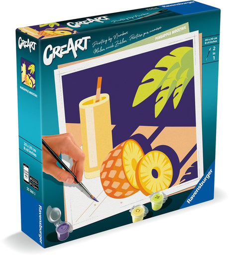 Zestaw do malowania po numerach Ravensburger - pakiet kreatywnego malowania ananas.