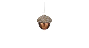 Ornament eikel bruin - d10cm