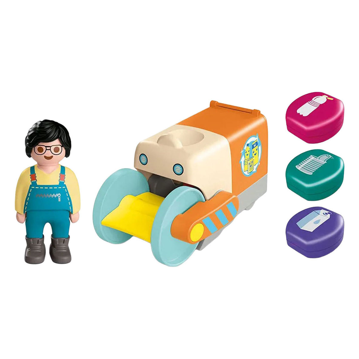 Playmobil junior: śmieciarka pchaj i chwytaj - 71774