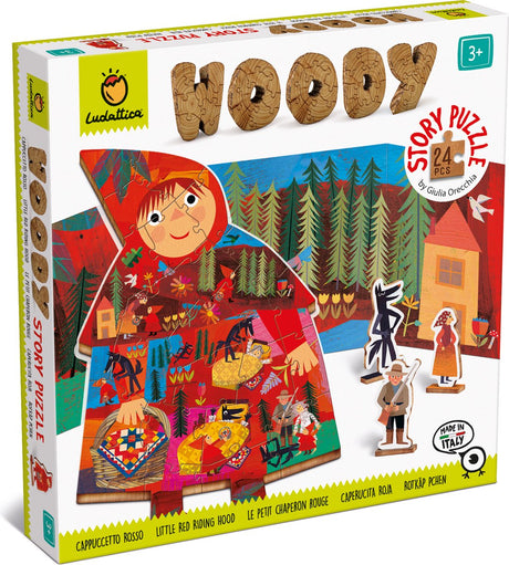 Puzzle drewniane Ludattica - Czerwony Kapturek.