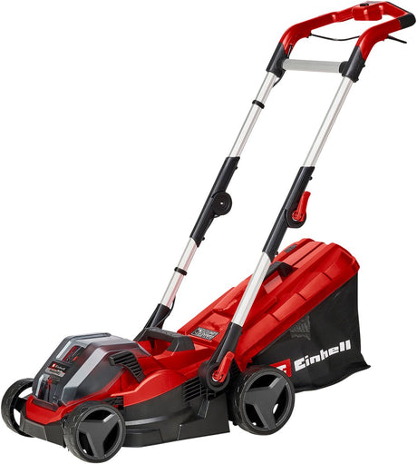 Kosiarka Einhell rasarro 36 34 (2x3,0ah) power x-change akumulatorowa rączka z regulacją wysokości z funkcją składania, w zestawie. 2 akcesoria