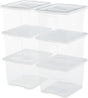 Iris useful storage box opbergbox - 10l - kunststof - transparant - set van 6