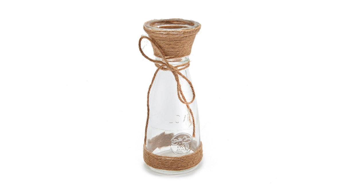Rope carafe 'love' ø7,5x20cm, neck ø6cm