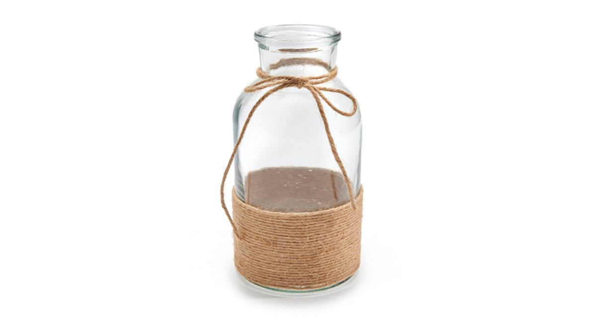Rope jar ø10x20cm, neck ø5cm