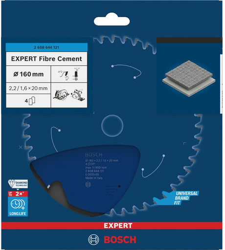Akcesoria Bosch do pił tarczowych Expert do włókno-cementu 160x20x2,2 1,6x4t - 2608644121