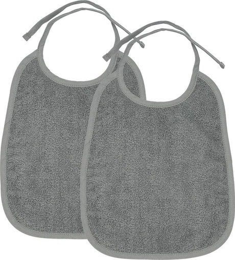 Śliniaczek dziecięcy Meyco uni - 2 szt. - frotte - szary