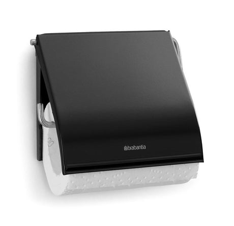 Uchwyt na papier toaletowy Brabantia czarny 12,3x1,7x13,2cm