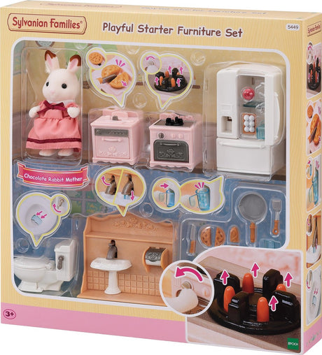 Zestaw klasycznych mebli Sylvanian Family (matka) 5449 - idealny zestaw do połączenia z domkiem dla lalek (5708 5567)