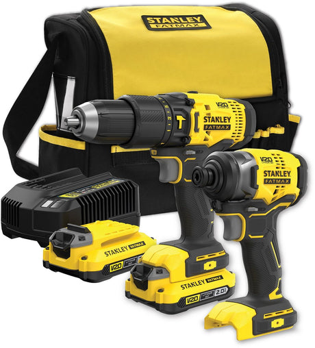Wkrętarka Stanley Fatmax v20 18v + wkrętarka udarowa w miękkiej torbie (z akumulatorem 2x 2.0ah i ładowarką) sfmck465d2s-qw