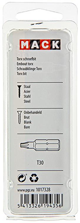 Mack 1017328 - końcówka śrubowa Torx stal surowa 2 szt. t 30 | 10 sztuk