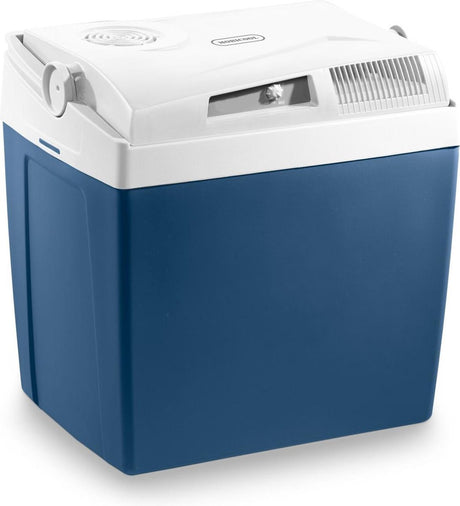 Lodówka termoelektryczna Mobicool me27 ac dc - 26l - 12 230v - klasa energetyczna e - niebiesko-biała
