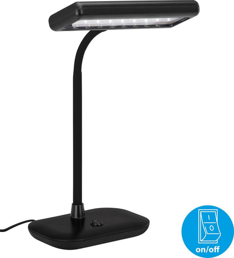 Briloner - światło dzienne - lampa biurkowa led - lampa dzienna - lampa stołowa - obrotowa i uchylna - 75 w - czarny
