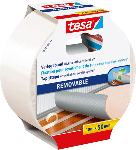 Taśma montażowa Tesa dwustronna wzmocniona tkaniną, usuwalna bez pozostałości - 10m x 50mm