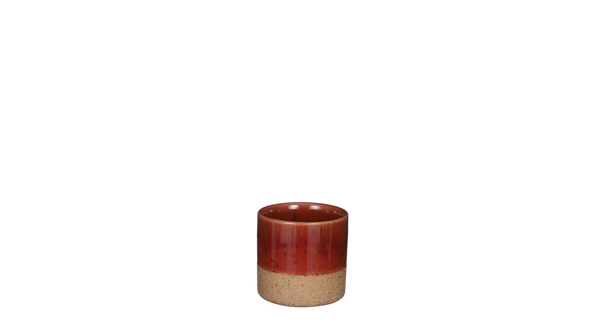 Lago pot rond d.rood - h7,5xd7,5cm
