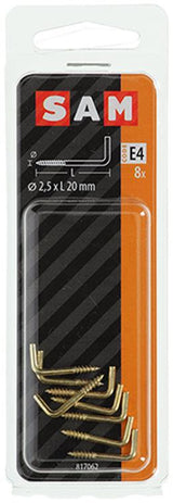 Mack 1019700 - śruba mosiężna 8 szt. 2,5 x 20mm | 10 sztuk
