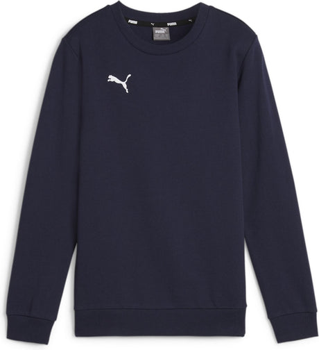 Chłopięcy sweter sportowy Puma Teamgoal z okrągłym dekoltem Swet jr - granatowo-biały