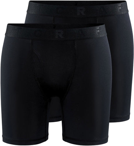 Męska bielizna sportowa Craft Active Boxer 6 cali w 2-paku - kolor czarny