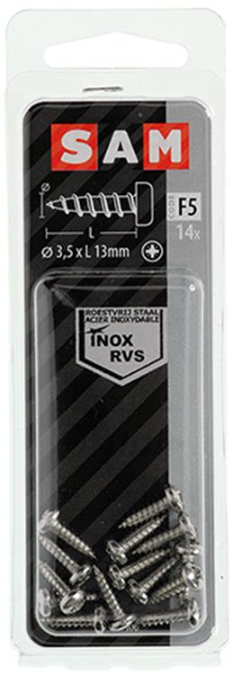 Mack 1019781 - śruba samogwintująca z łbem walcowym a2 14 szt. 3,5 x 13 mm | 10 sztuk