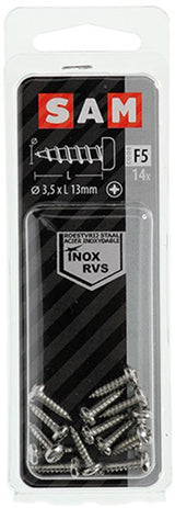 Mack 1019781 - śruba samogwintująca z łbem walcowym a2 14 szt. 3,5 x 13 mm | 10 sztuk
