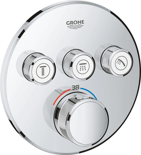 Grohe Grohtherm Smart Control termostatyczna bateria natryskowa - bateria podtynkowa - z przełącznikiem - okrągła - chrom