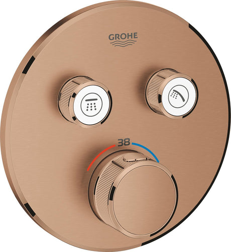 Grohe grohtherm smartcontrol wbudowany termostat prysznicowy - 2 przyciski - szczotkowany ciepły zachód słońca (matowy brąz) - 29119dl0