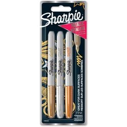 Markery permanentne Sharpie, asortyment kolorów 3 sztuki