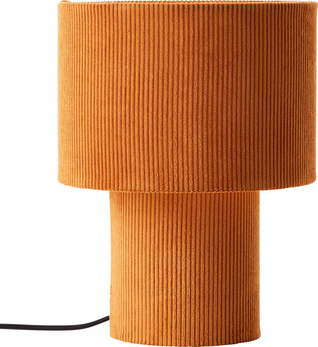Brilliant Tony - lampa stołowa - e27 max 1x25w - prążkowana tkanina - pomarańczowa